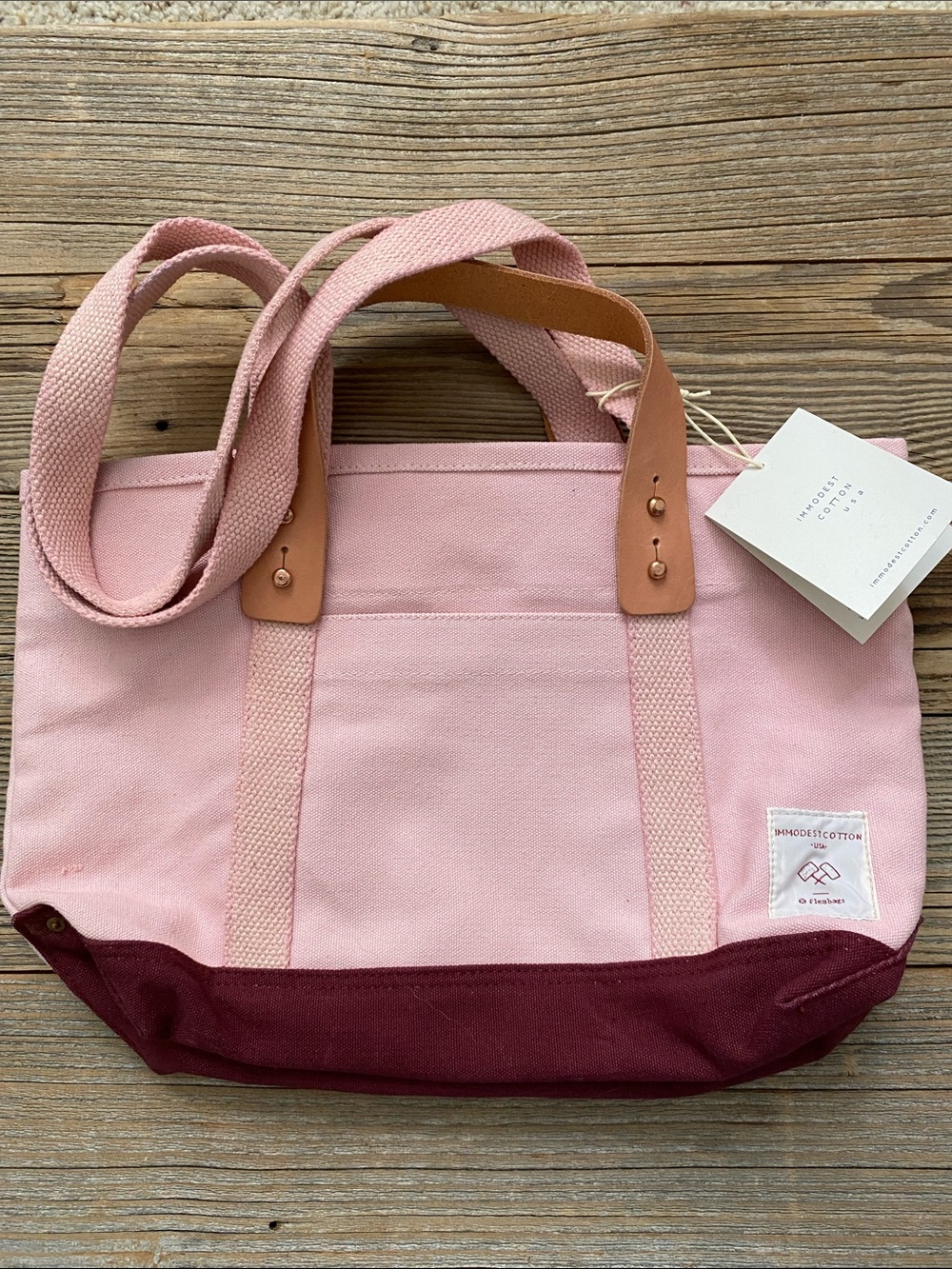 IMMODEST COTTON Lunch Tote. NWT.